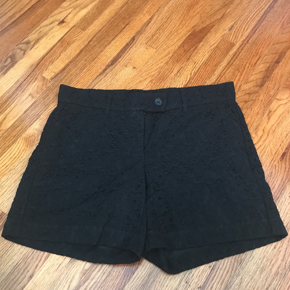 Black lace shorts