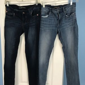 Express jeans An leather jacket