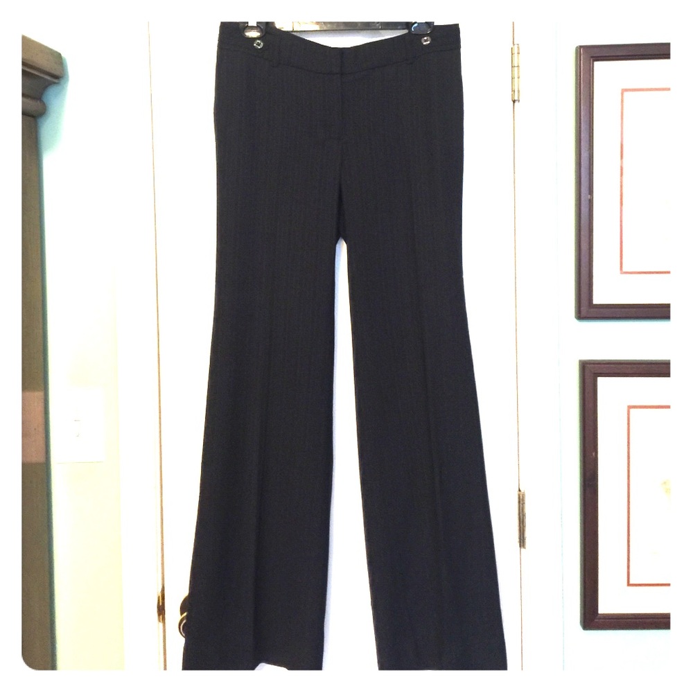 Black pin striped dress pants