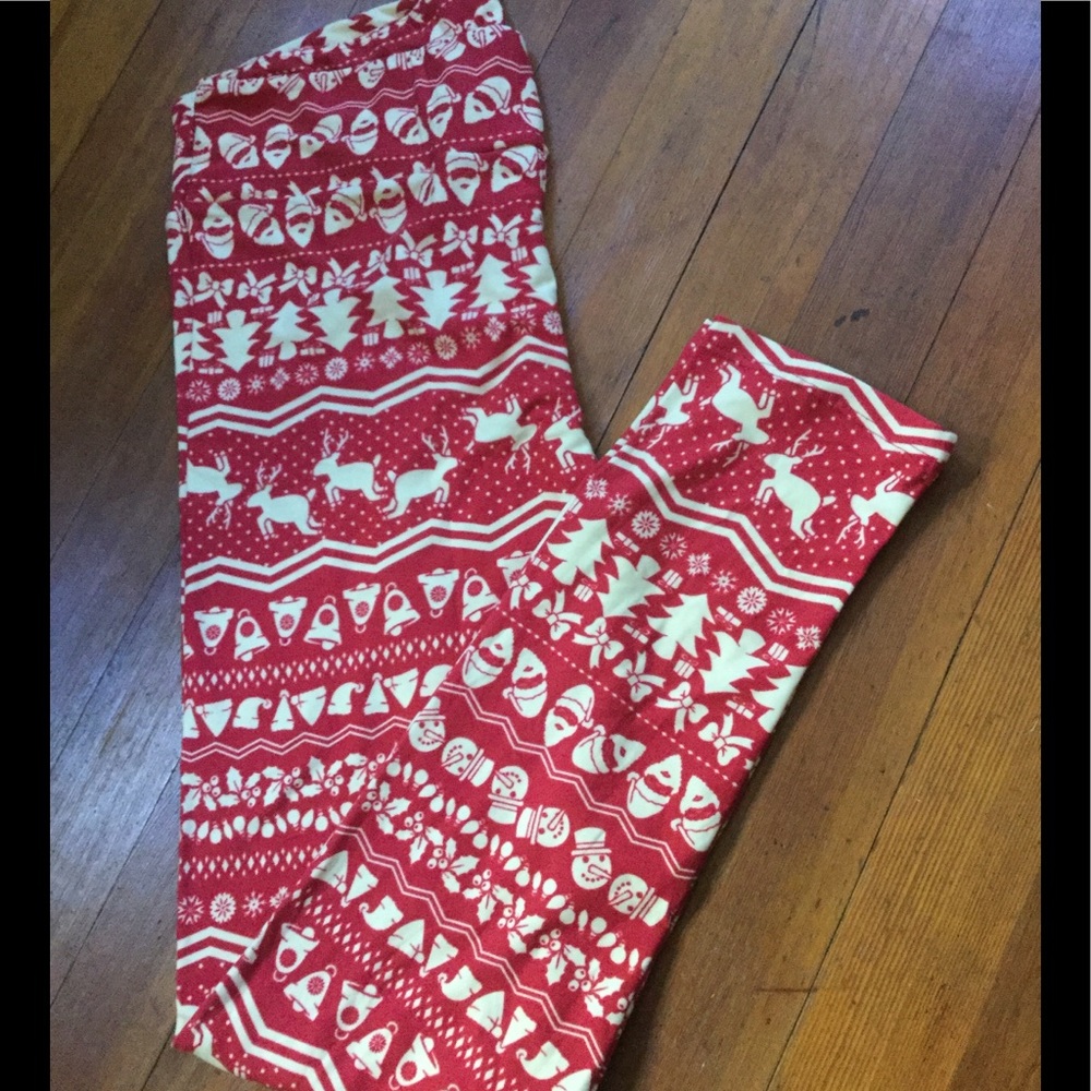 NWOT Holiday TC LuLaRoe Santa Leggings