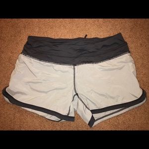 grey pinstripe lululemon shorts