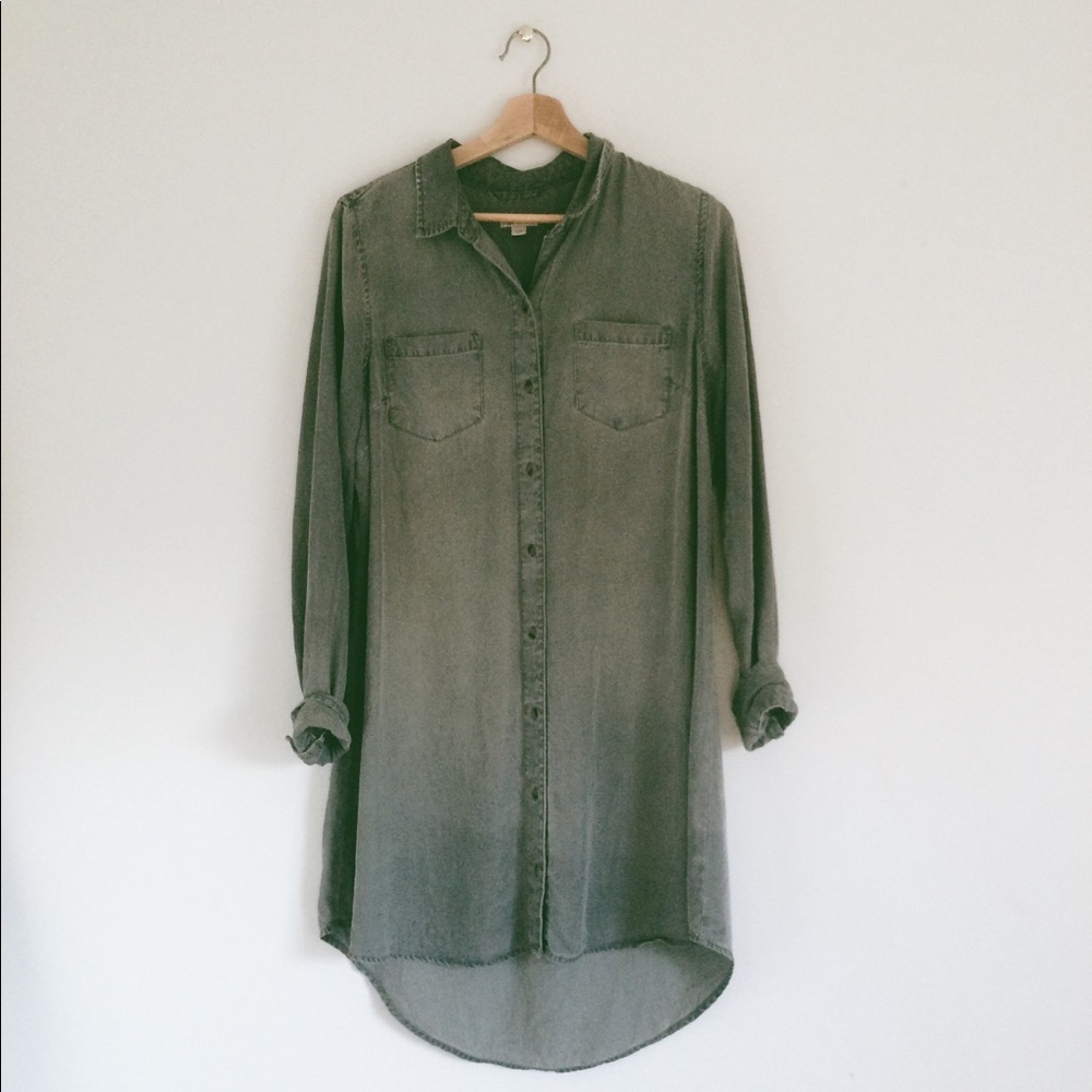 Merona button down tshirt dress