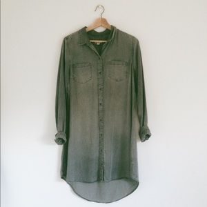 Merona button down tshirt dress