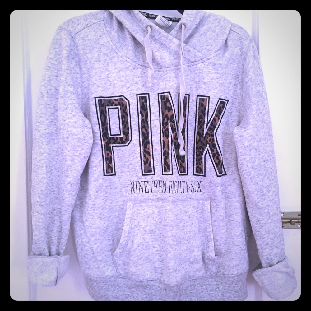 LEOPARD PRINT PINK HOODIE