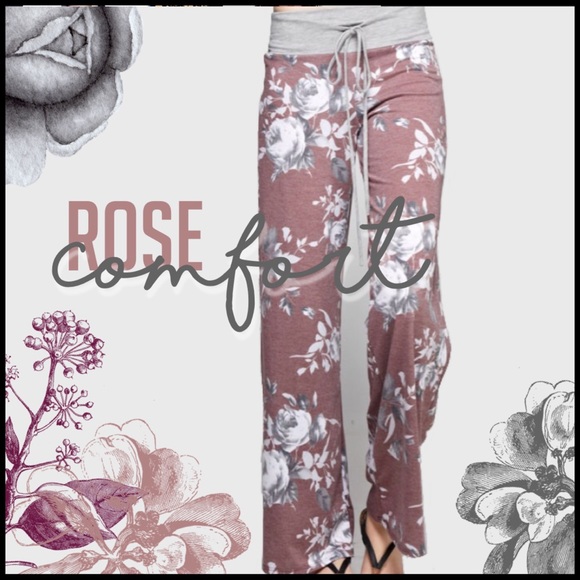 Boutique Pants - 💓Coming Soon!💓 Comfy Rose Print Pants