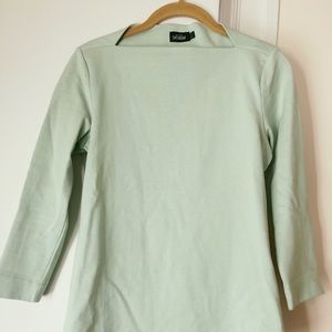 Kate Spade Saturday 3/4 sleeves split neck shirt