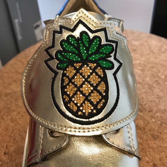 Seniorah Gold pineapple platform sneakers - Picture 2 of 4