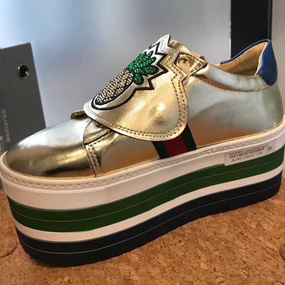 Seniorah Gold pineapple platform sneakers - Picture 4 of 4