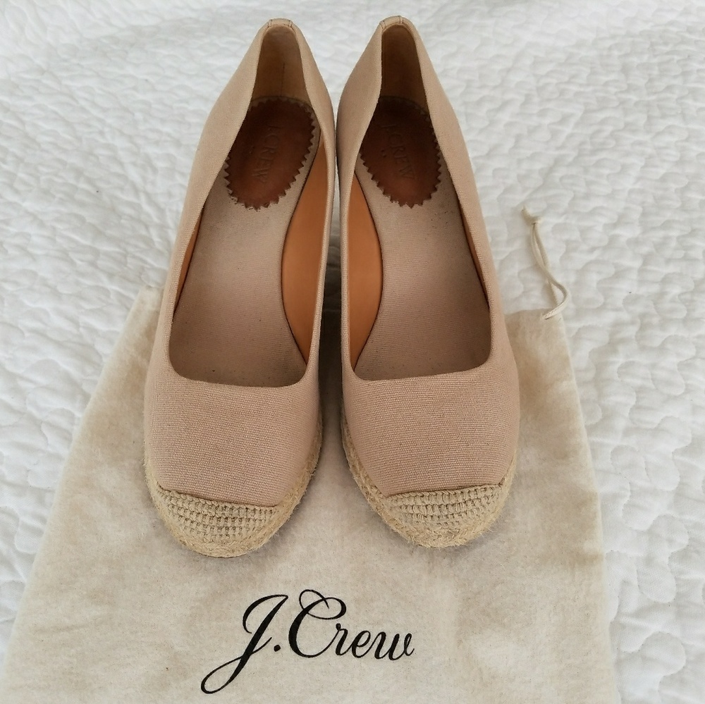 Jcrew canvas espadrilles wedges