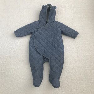 Gap Quilted Denim Snowsuit 6-12 months
