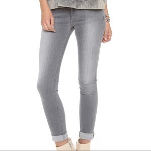Free People Ankle Rolled Light Gray Jeans Size 28