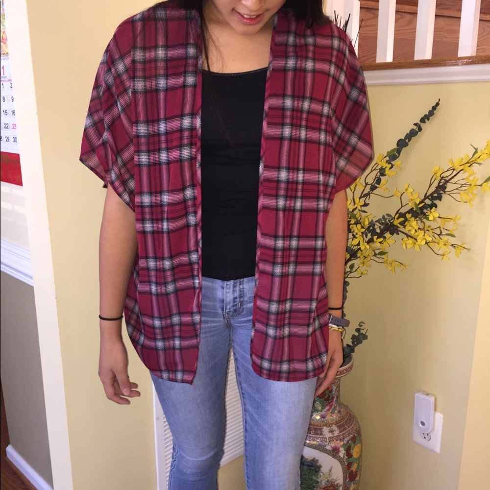 Charlotte Russe Flannel Cardigan/ Cover up