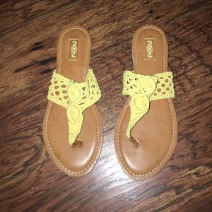Yellow Crochet Sandal