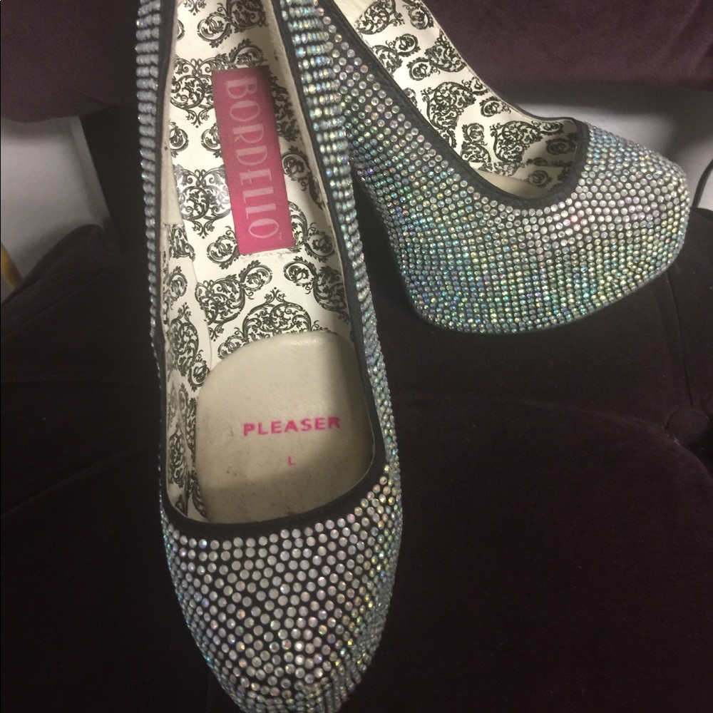 Bordello irodescence Rhinestone Heel