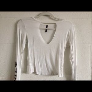 Long sleves white (crop) top