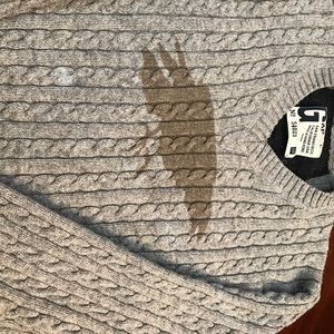 GAP CROW mens cable knit sweater with crow/star