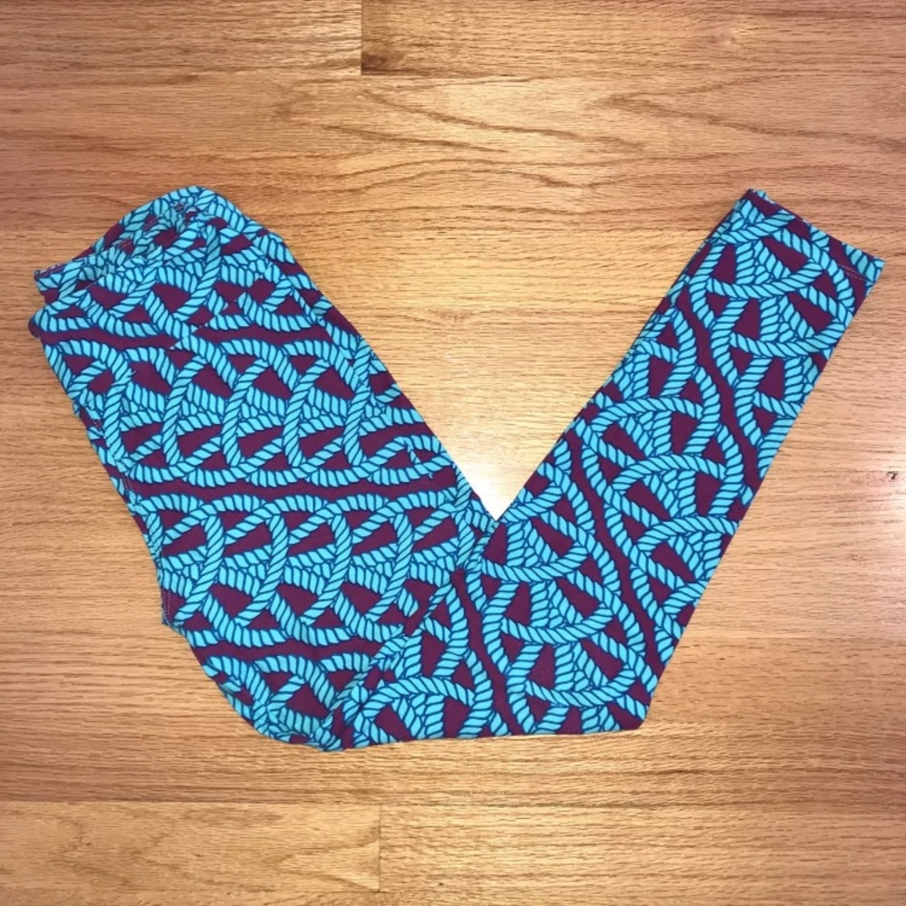 LuLaRoe Knot print OS leggings