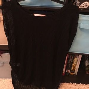 Sheer black sleeveless top from loft