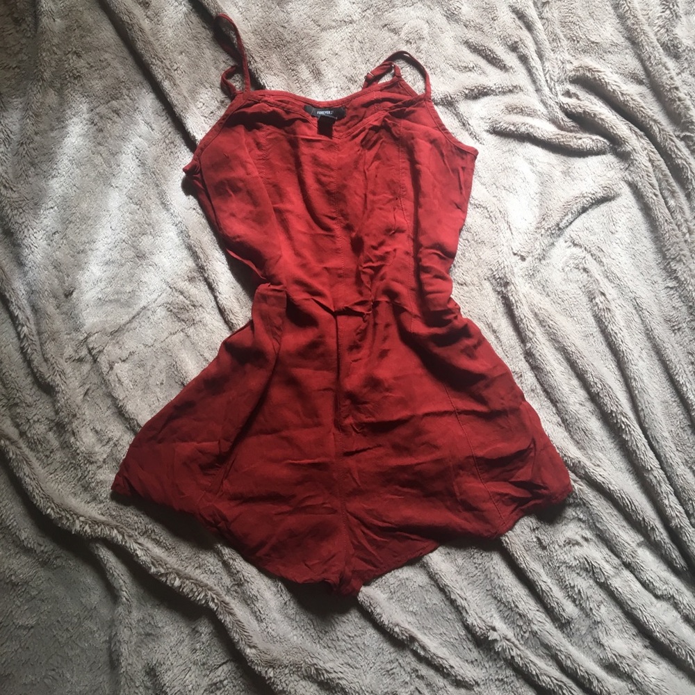 Rusty red Forever 21 Romper