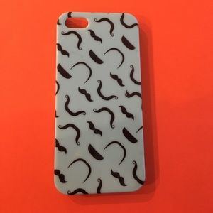iPhone 5/5s blue mustache case