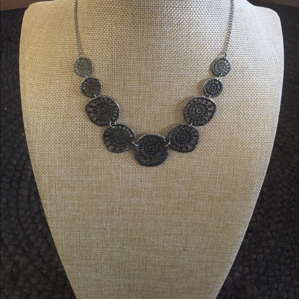 Silver spirals necklace
