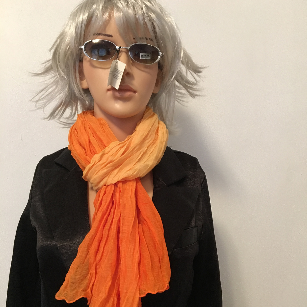 Ombre' Sun Yellow to Orange Scarf & Sunglasses NEW