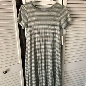 LuLaRoe XXS Green/White Carly