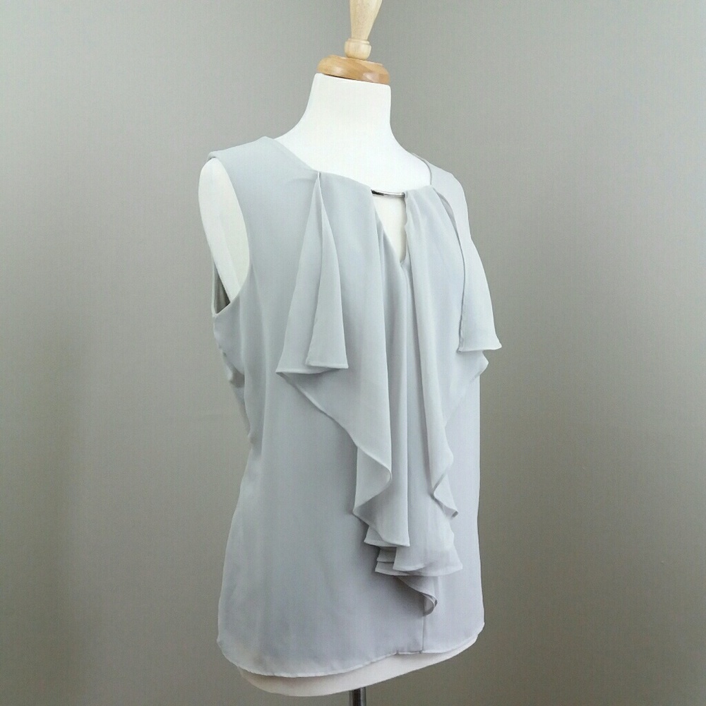 New York & Co Sleeveless Keyhole Top