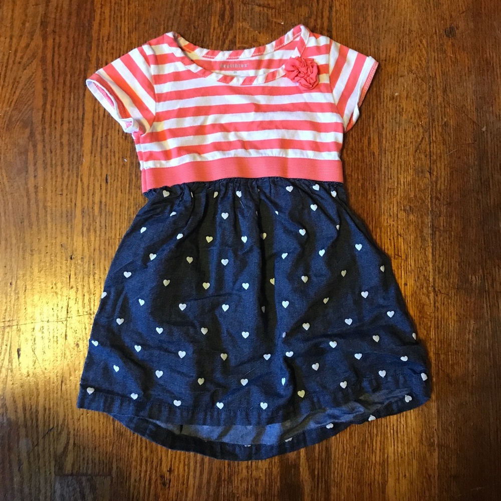 Toddler Girl Jean & Stripped Dress