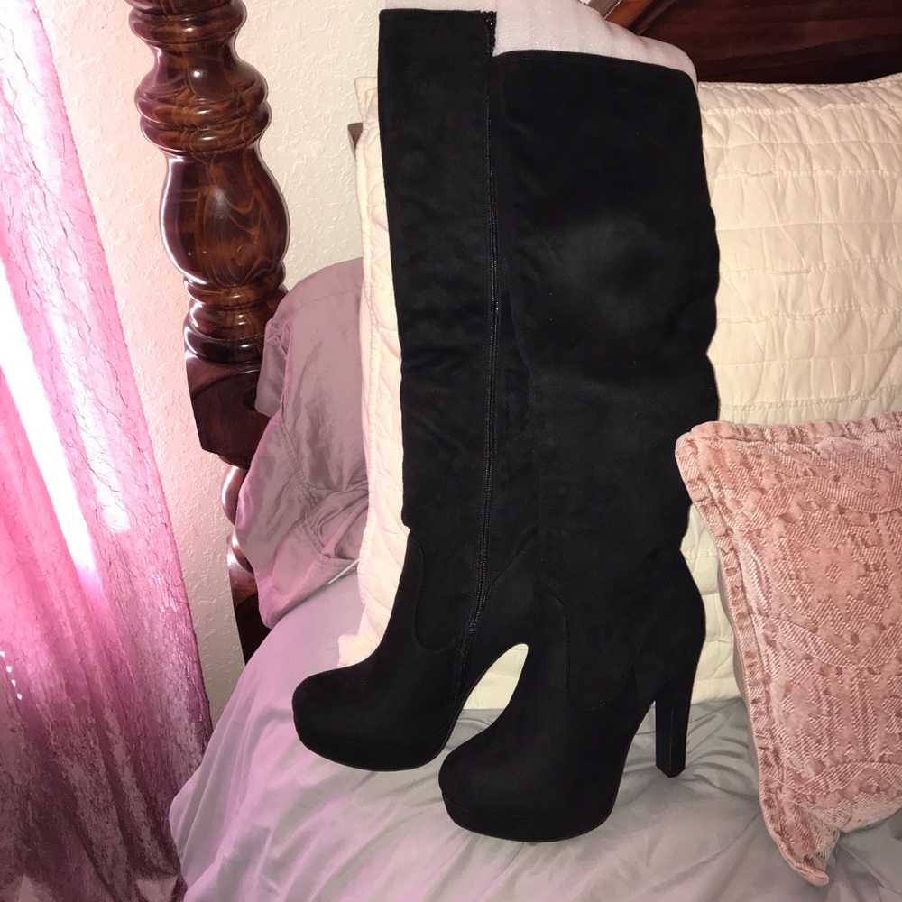 Black Thigh High Boots “Jaclyn”