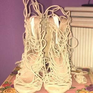 Jeffery Campbell tie up heels