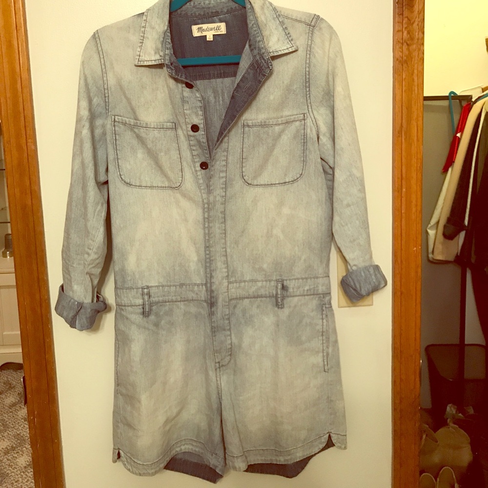 Madewell Denim Romper- EUC