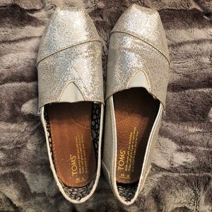 Silver Sparkly Toms