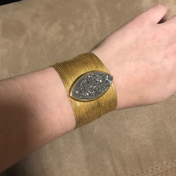 Druzy Gold Plated Bracelet - Picture 2 of 5