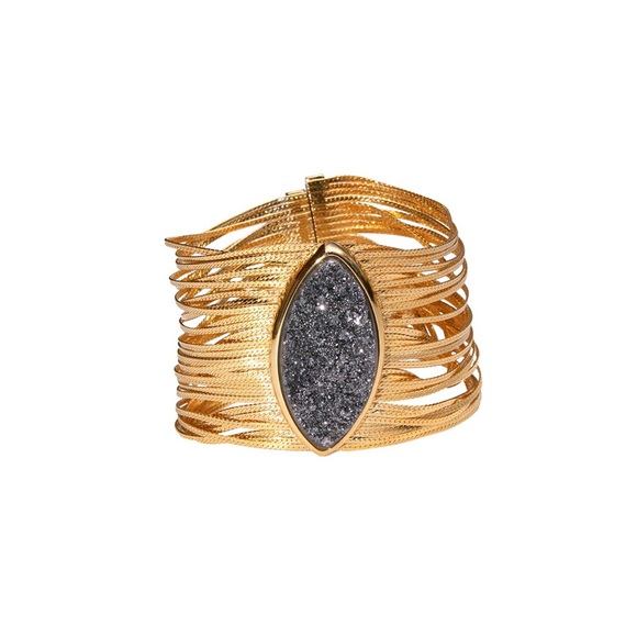 Druzy Gold Plated Bracelet - Picture 1 of 5