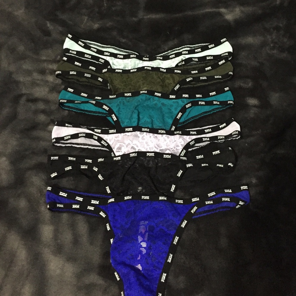 NEVER WORN! Pink brand thong panties