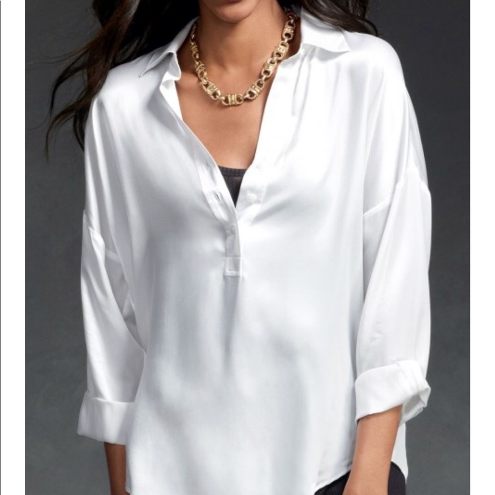 Cabi white popover tunic # 937