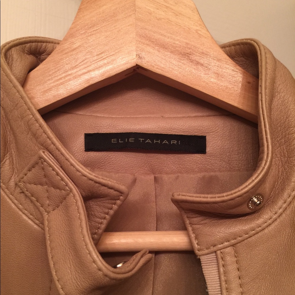 Elie Tahari corseted leather jacket - Picture 2 of 7