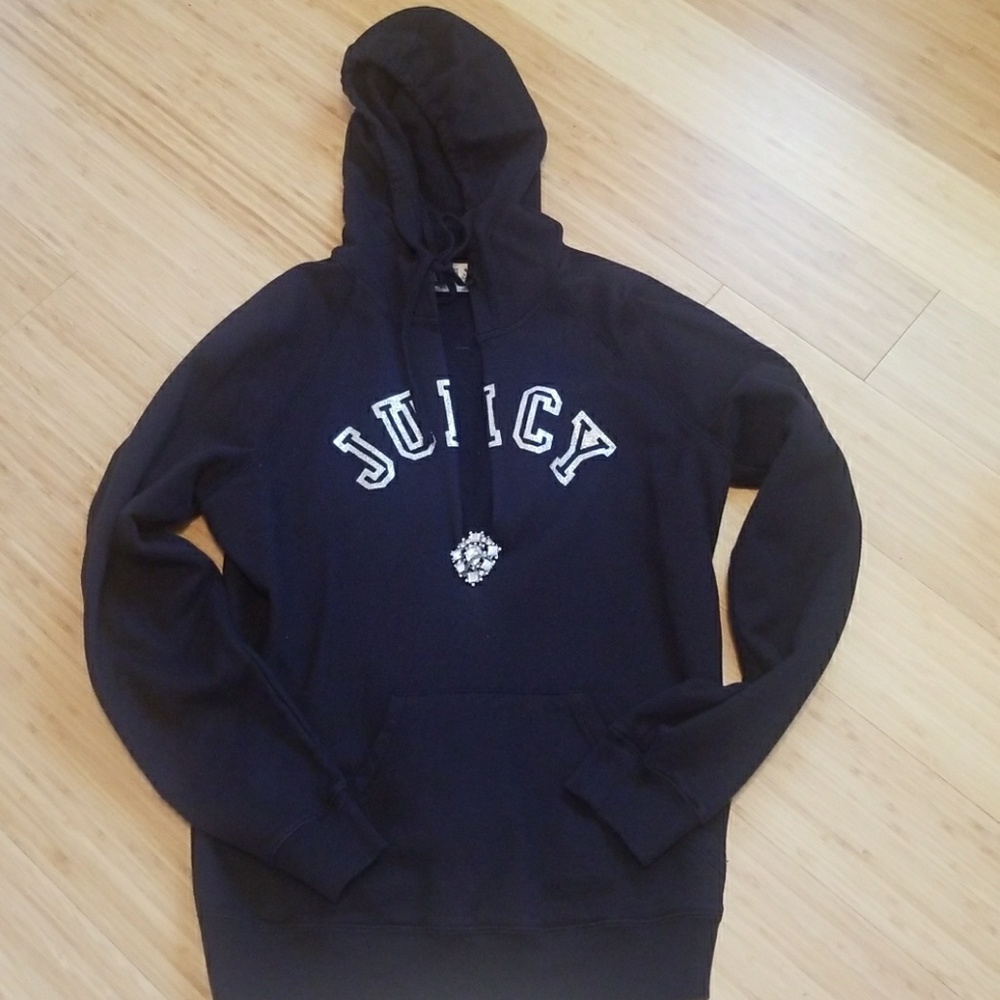 Juicy Couture sweatshirt hoodie w brooch Medium