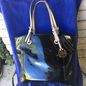 Michael Kors black patten leather