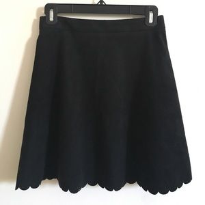 Club Monaco Black Suede Skirt