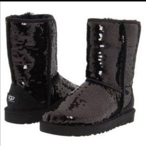 Black sparkly Uggs
