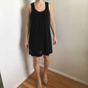 Black mini racerback dress