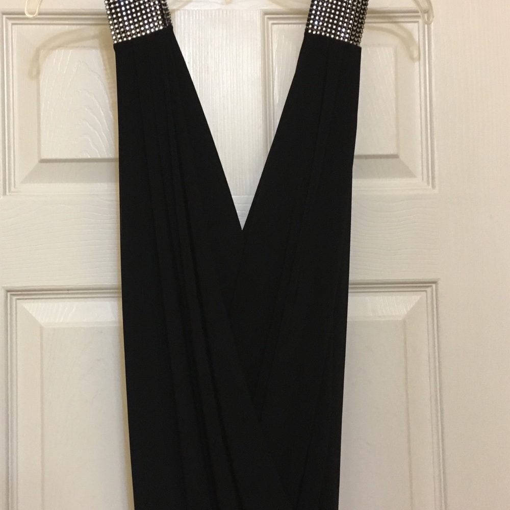 Sentimental NY Black dress with rhinestones embellishment. NWOT