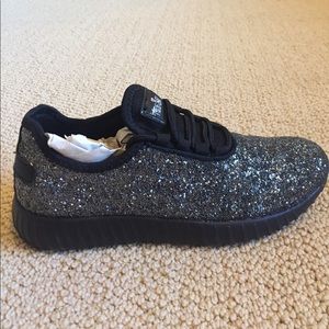 Black Glitter Sneakers