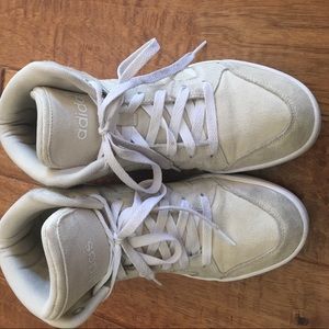 Adidas high top ivory sneakers 👟