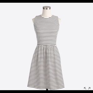 J Crew Black striped dress