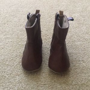 0-3 Month Brown Riding Boots