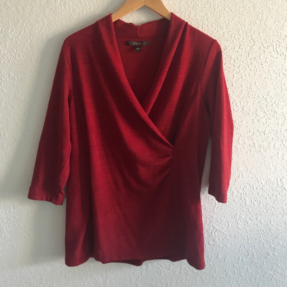 Fever Faux-Wrap Sweater