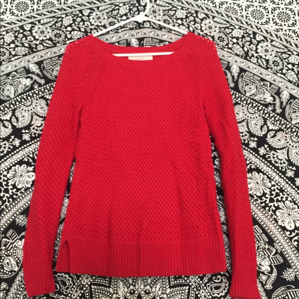 BRAND NEW LOFT RED SWEATER